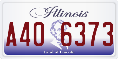 IL license plate A406373