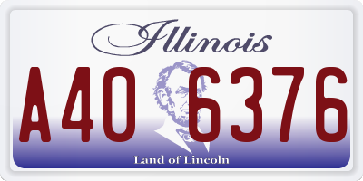 IL license plate A406376