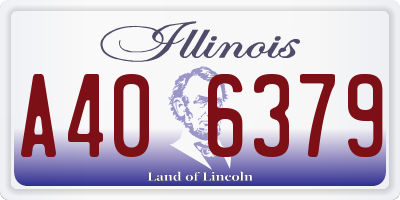 IL license plate A406379