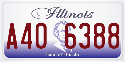 IL license plate A406388