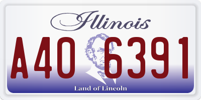 IL license plate A406391