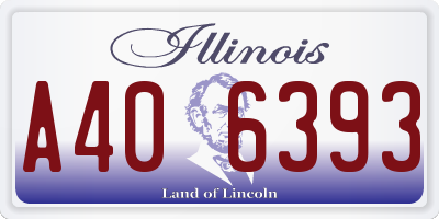 IL license plate A406393
