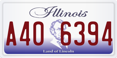 IL license plate A406394