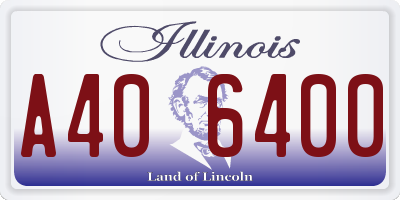 IL license plate A406400