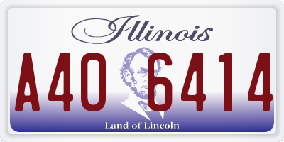IL license plate A406414