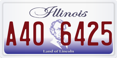 IL license plate A406425