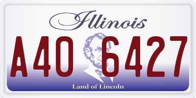 IL license plate A406427