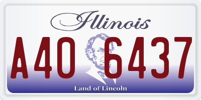 IL license plate A406437