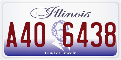 IL license plate A406438