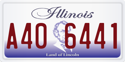 IL license plate A406441