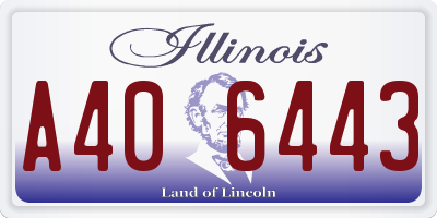 IL license plate A406443