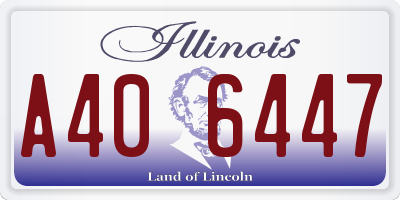 IL license plate A406447
