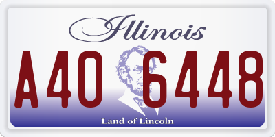 IL license plate A406448