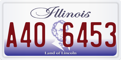 IL license plate A406453