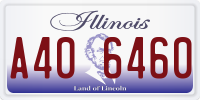 IL license plate A406460