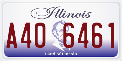 IL license plate A406461