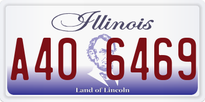IL license plate A406469