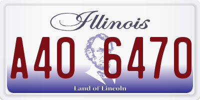 IL license plate A406470