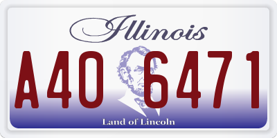 IL license plate A406471