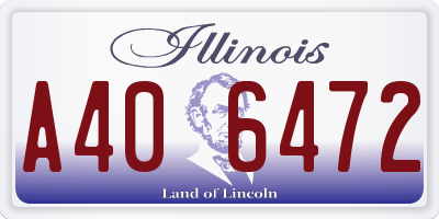 IL license plate A406472