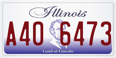 IL license plate A406473