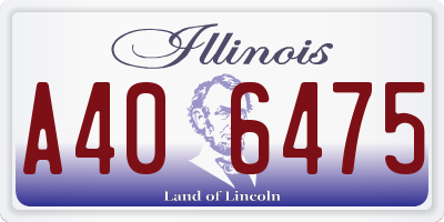 IL license plate A406475