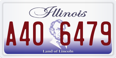 IL license plate A406479