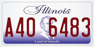 IL license plate A406483