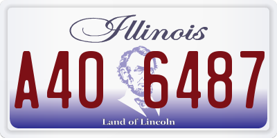 IL license plate A406487