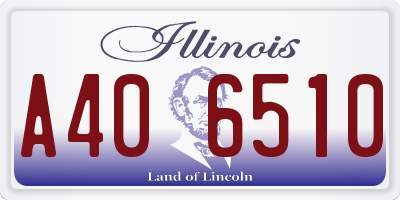 IL license plate A406510
