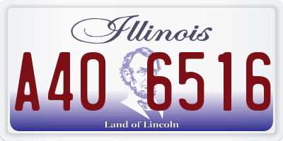 IL license plate A406516