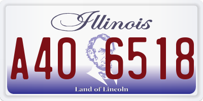 IL license plate A406518