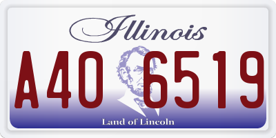 IL license plate A406519