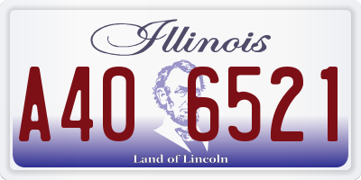 IL license plate A406521