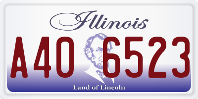IL license plate A406523