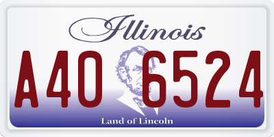 IL license plate A406524