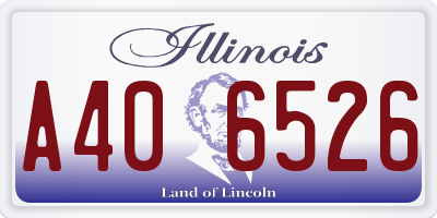 IL license plate A406526