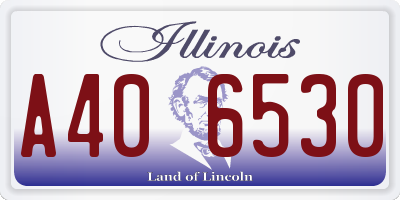 IL license plate A406530