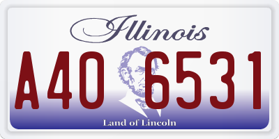 IL license plate A406531