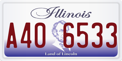 IL license plate A406533