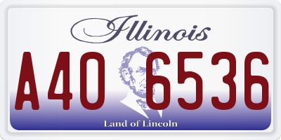 IL license plate A406536
