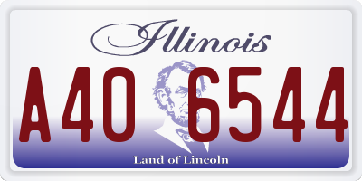 IL license plate A406544