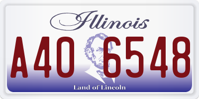 IL license plate A406548