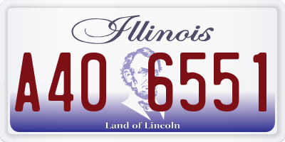 IL license plate A406551