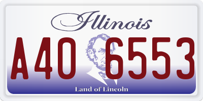 IL license plate A406553