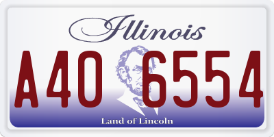 IL license plate A406554