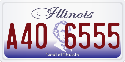 IL license plate A406555