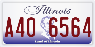 IL license plate A406564