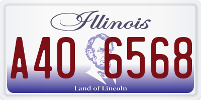 IL license plate A406568