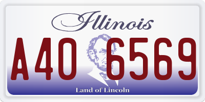 IL license plate A406569